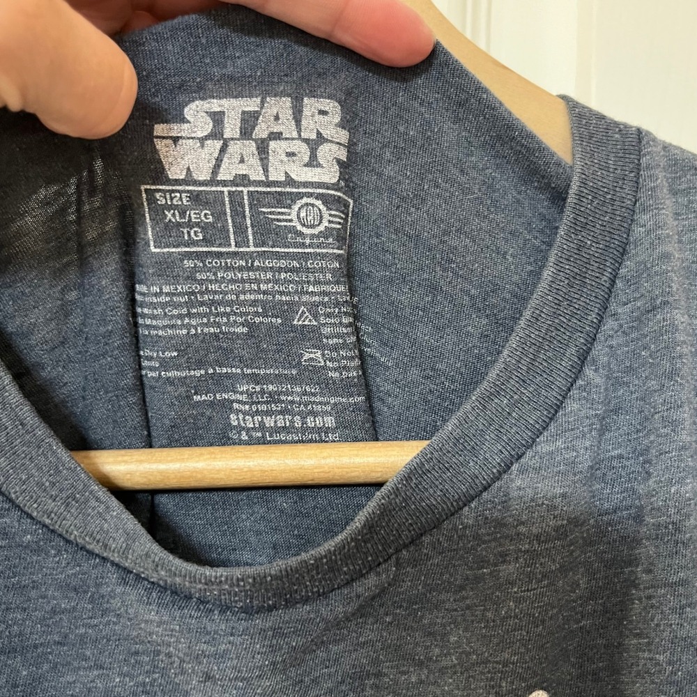 Star Wars R2D2 T Shirt Mens XL Heather Blue Beep Boop Graphic Tee Movie - Picture 4 of 8